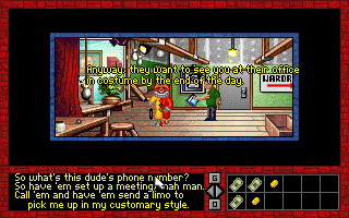 287089-homey-d-clown-dos-screenshot-talking-in-the-very-beginning.png