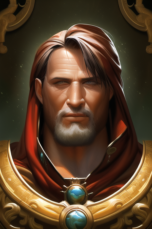 RPG game, portrait, wizard, male, art by Tony Sart s-533028646.png