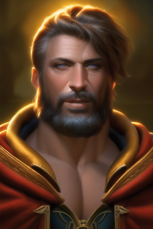 RPG game, portrait, wizard, male, art by Tony Sart s-836377488.png